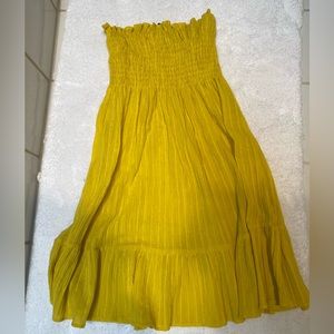 Shopbop bop basics sunshine yellow strapless beach cover up dress
